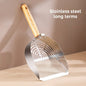 Steel Cat Litter Scoop Long Handle