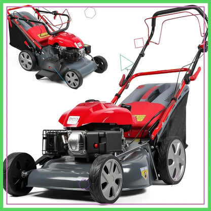 Self-Propelled Gas Lawn Mower Bag Mulch Rear Discharge