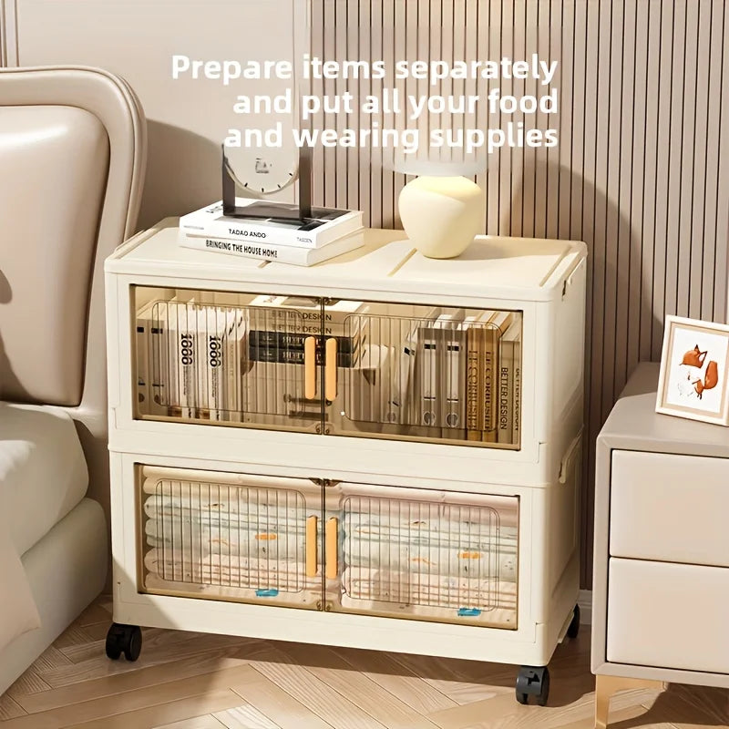 Storage Box, Stackable w/Wheels,