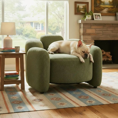 Side Chair, Scandinavian Style, Solid Wood Base