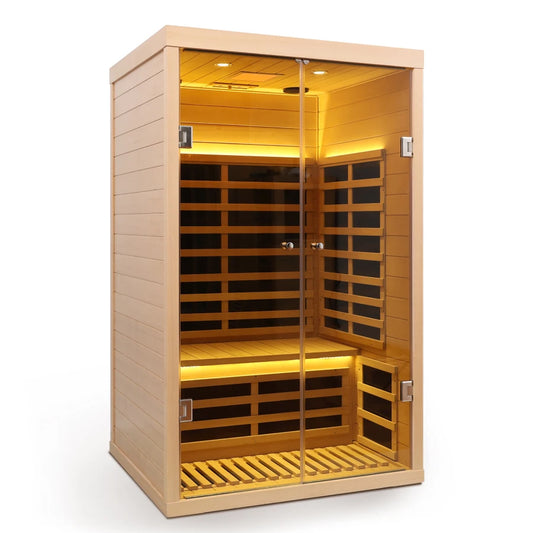 Two person indoor infrared sauna room