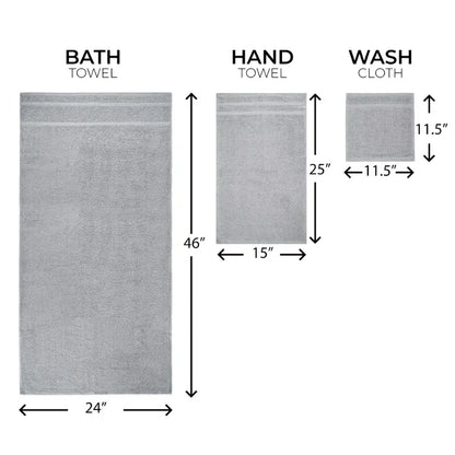 Towel Set with Upgraded Softness & Durability, Grey