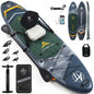 12'x36 Inflatable Paddle Board, 500lbs Extra Wide Stand Up Paddleboard for Adults with Premium SUP Accessories Kit & Backpack