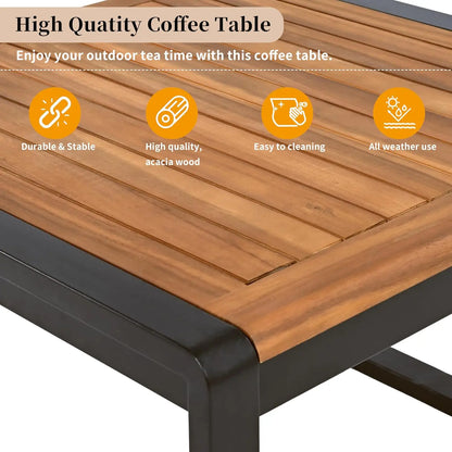 Outdoor Sofa Set with Coffee Table,