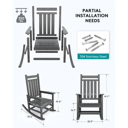 All Weather Porch Rockers for Lawn or Garden