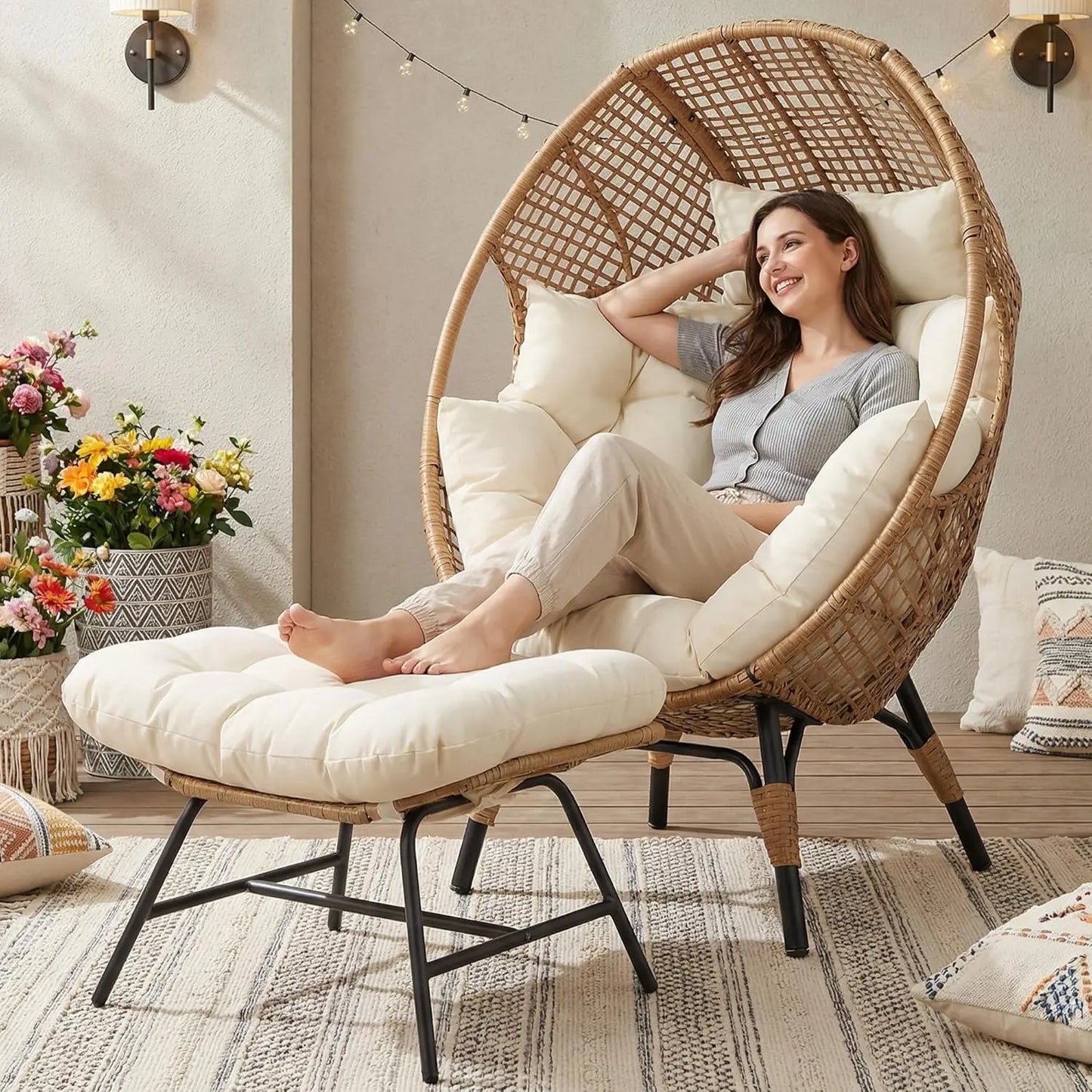 Chair with Ottoman