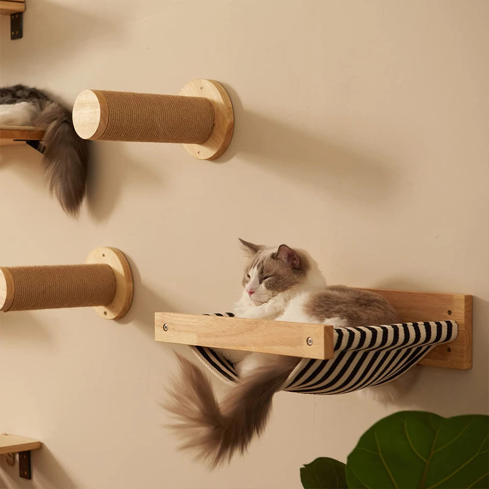 Cat Hammock with Four Sisal Stairways or Scratching Posts