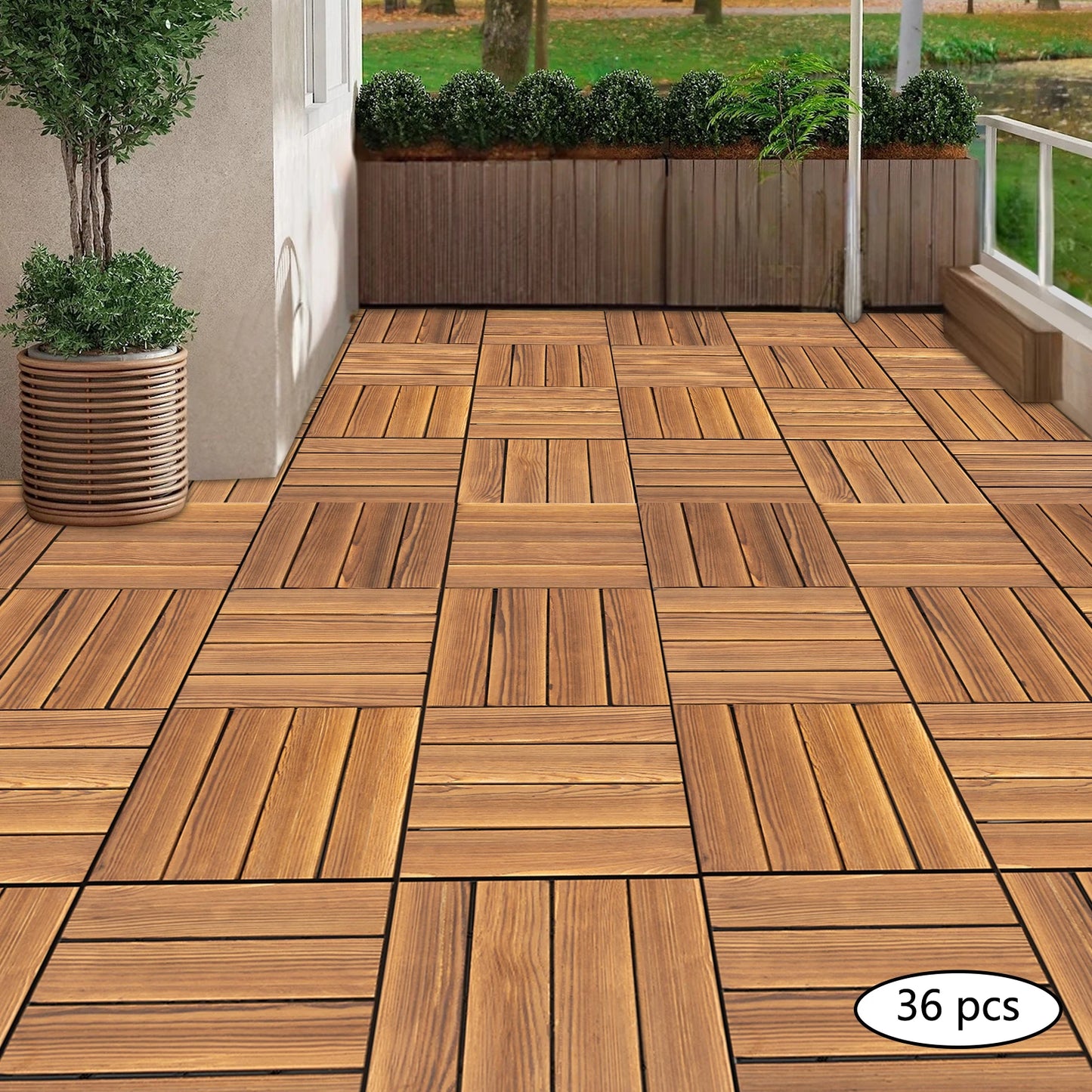 Wood Flooring Tiles Interlocking