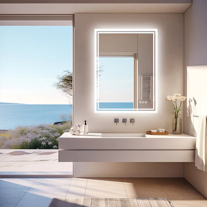 Mirror with Lights, Anti-Fog, & Dimmable