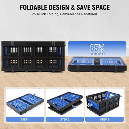 Heavy-Duty Collapsible Plastic Crate