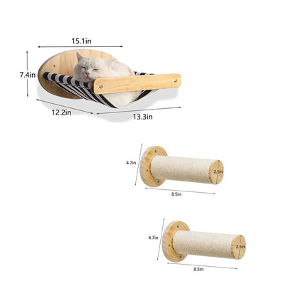 Cat Hammock with Four Sisal Stairways or Scratching Posts