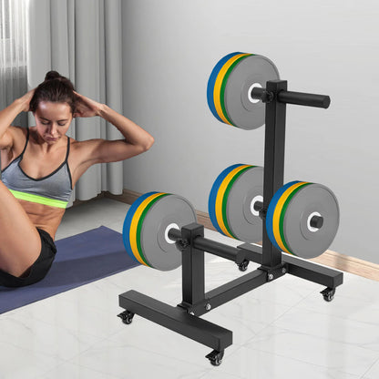 Weight Plate Rack Tree, With Wheels