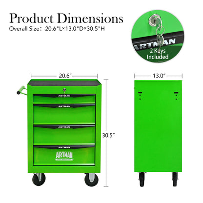 Rolling Metal Tool Chest with 7 Drawers
