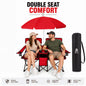 2-Seater  Folding Camping Chair with Built-in Umbrella