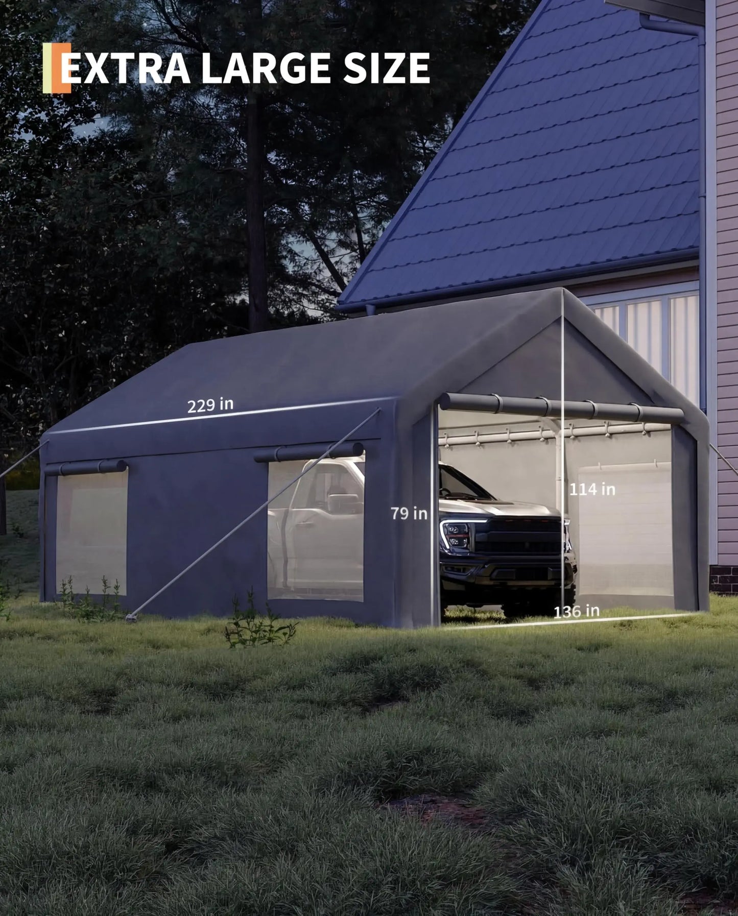 12x20 ft Portable Carport