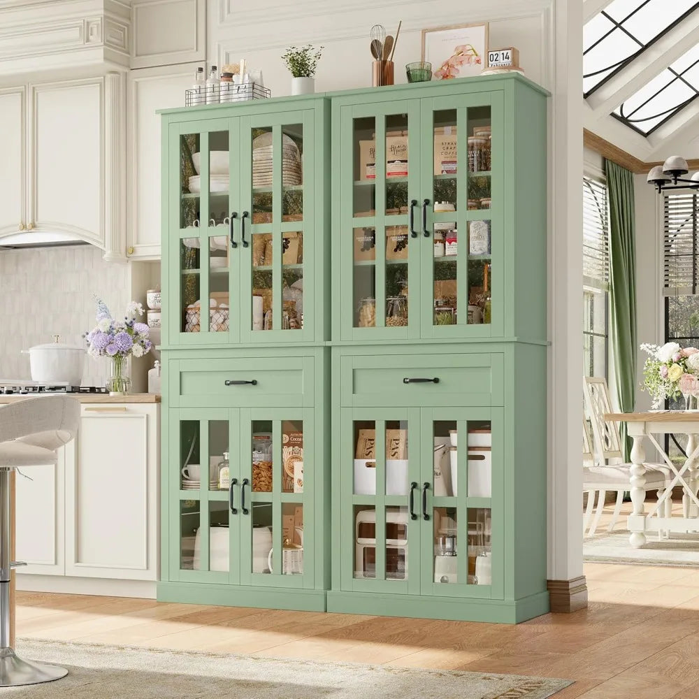 Cabinet with Glass Doors and Drawers