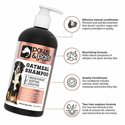 Dog Shampoo and Conditioner for Itchy Skin, Made in USA,De-Shedding, Itch