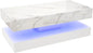 Coffee Table with LED lights, Double-Layer Design with Storage Drawers