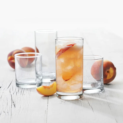 12 Piece Clear Drinkware Set Cooler Tennyson Glasses