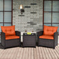 Rattan Furniture Set Orange