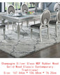 7pc Rect. Glass Dining Table Set w/ Chairs