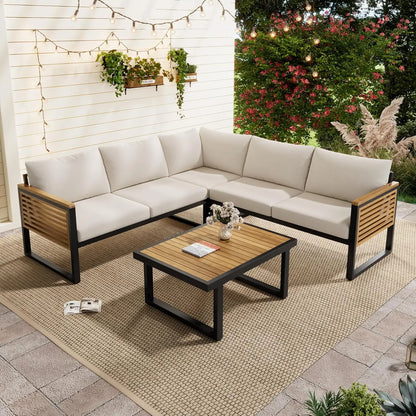 Outdoor Sofa Set with Coffee Table,