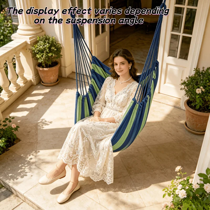 1 Piece Multifunctional Patio Hammock Chair Multiple Sizes Available For Outdoor Wood Patio Park With Instruction Manual