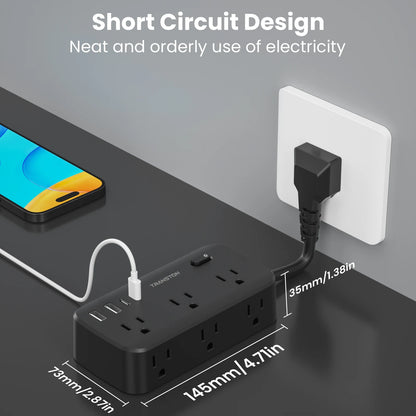 power strip surge protector with  USB-C Fast Charging Ports