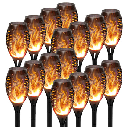 Solar Flame Torch Light LED Flickering Outdoor Night Lamp