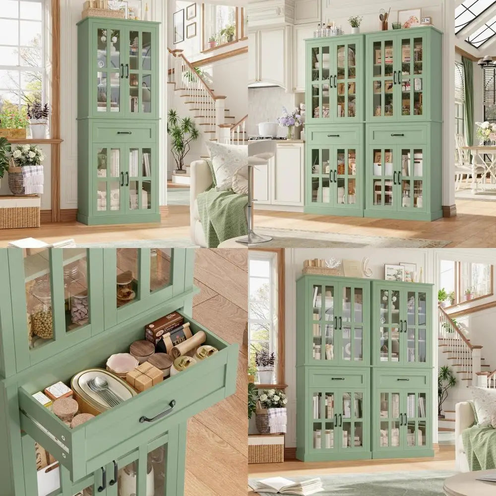 Cabinet with Glass Doors and Drawers