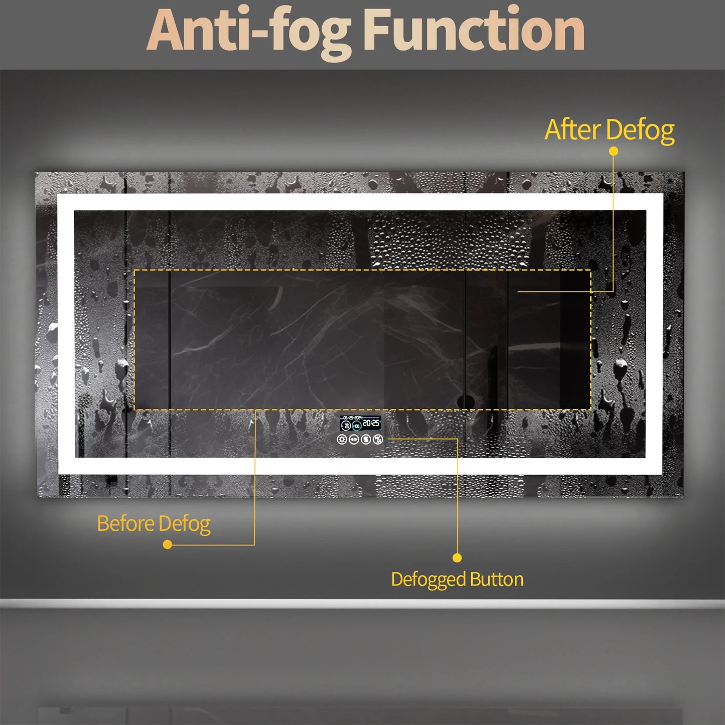 Mirror with Lights, Bluetooth