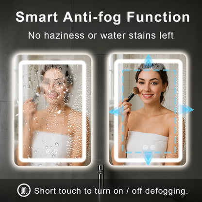 Bathroom Mirror with Backlit Lights Fog less