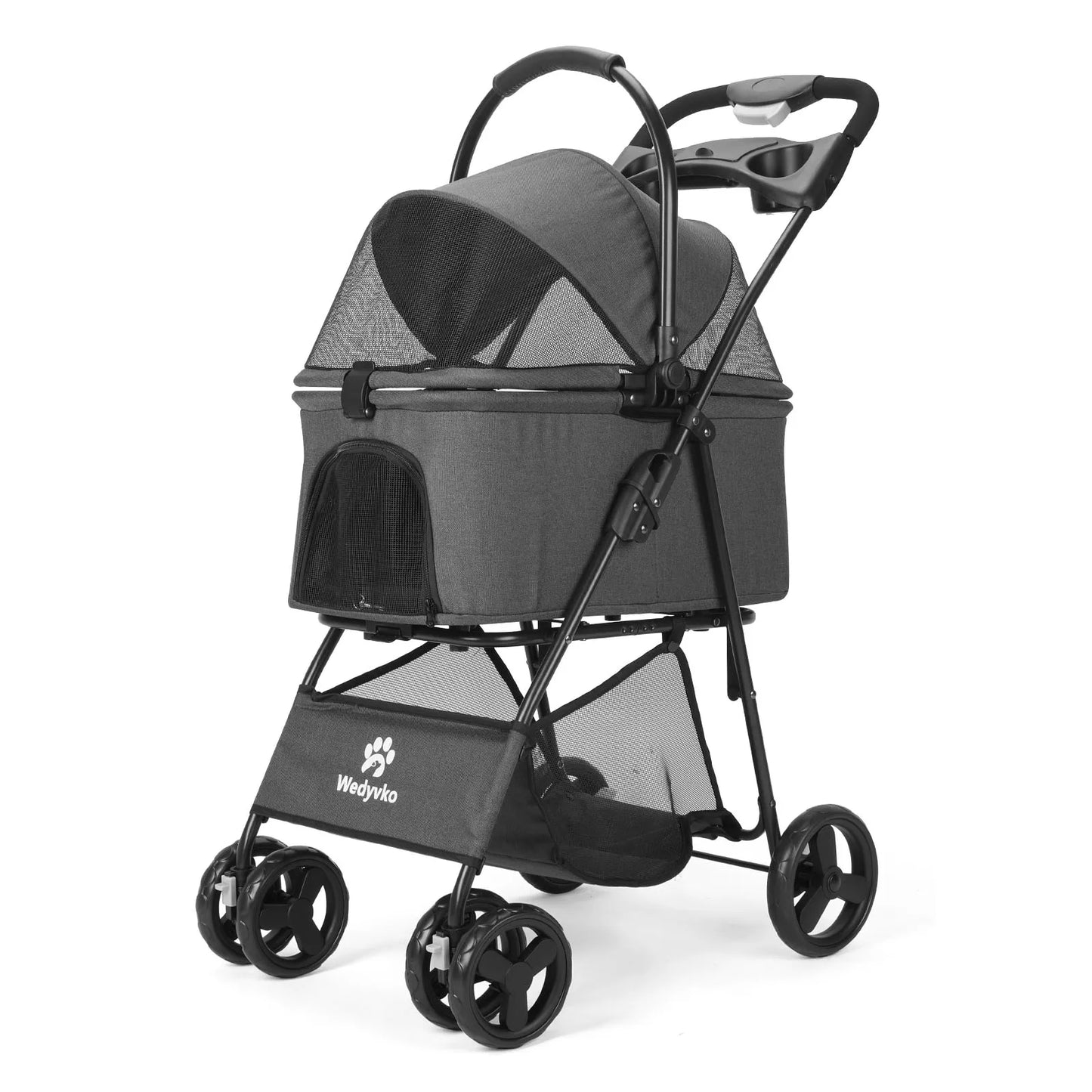 Pet Stroller with Removable Carrier
