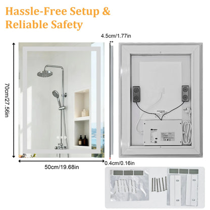 Bathroom Mirror Built-in Bluetooth Speaker, Anti-Fog