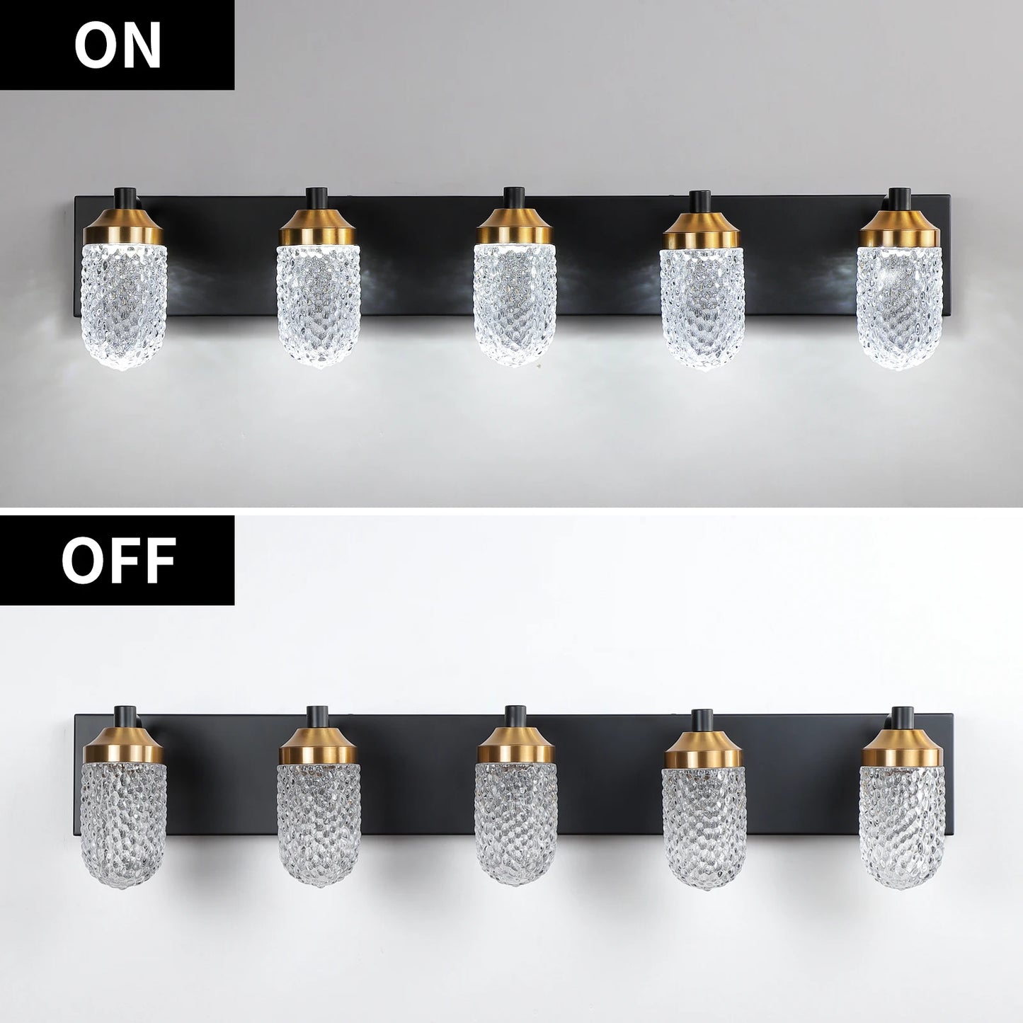 Wall mounted decorative light fixture (black)