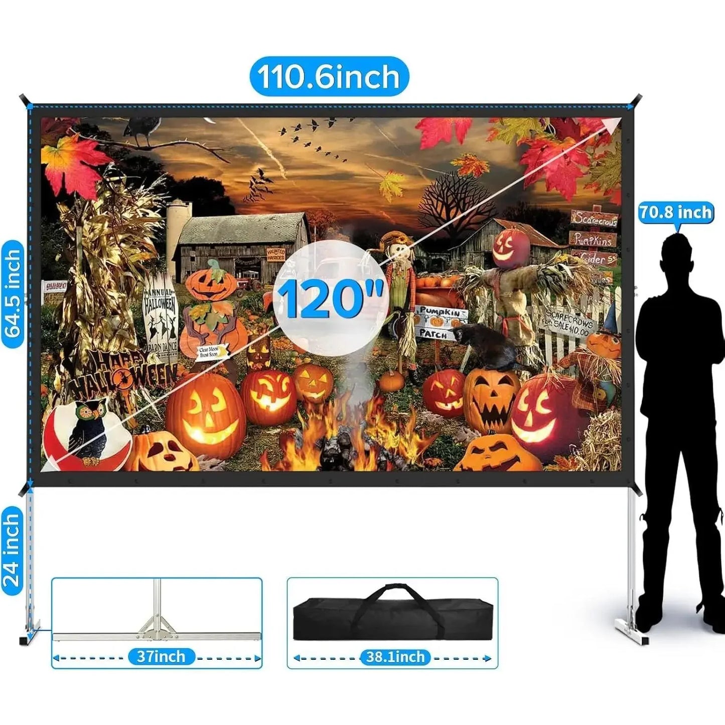 120 inch Outdoor Movie Screen