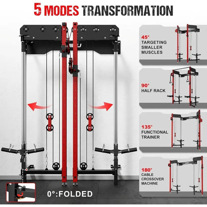 Squat Rack Dual Independent Pulley System