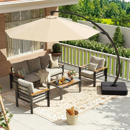 Patio Furniture Set Oversized Outdoor Sectional with, Coffee Table
