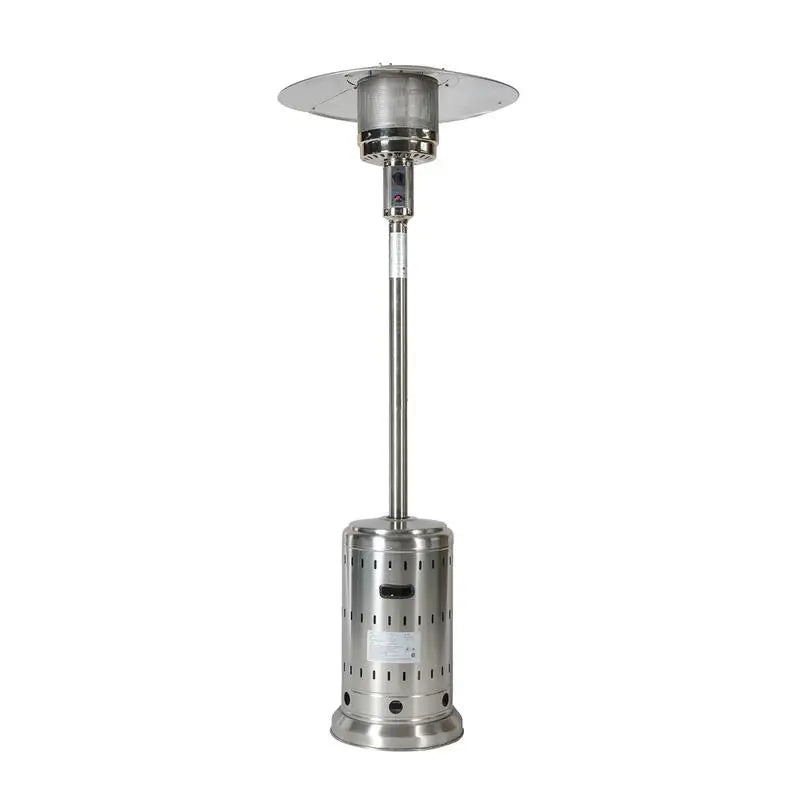 Propane Patio Heater with Wheels & Cover, Stainless Steel
