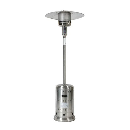 Propane Patio Heater with Wheels & Cover, Stainless Steel