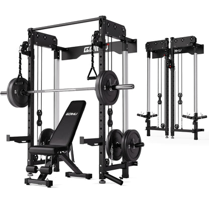 Squat Rack Dual Independent Pulley System