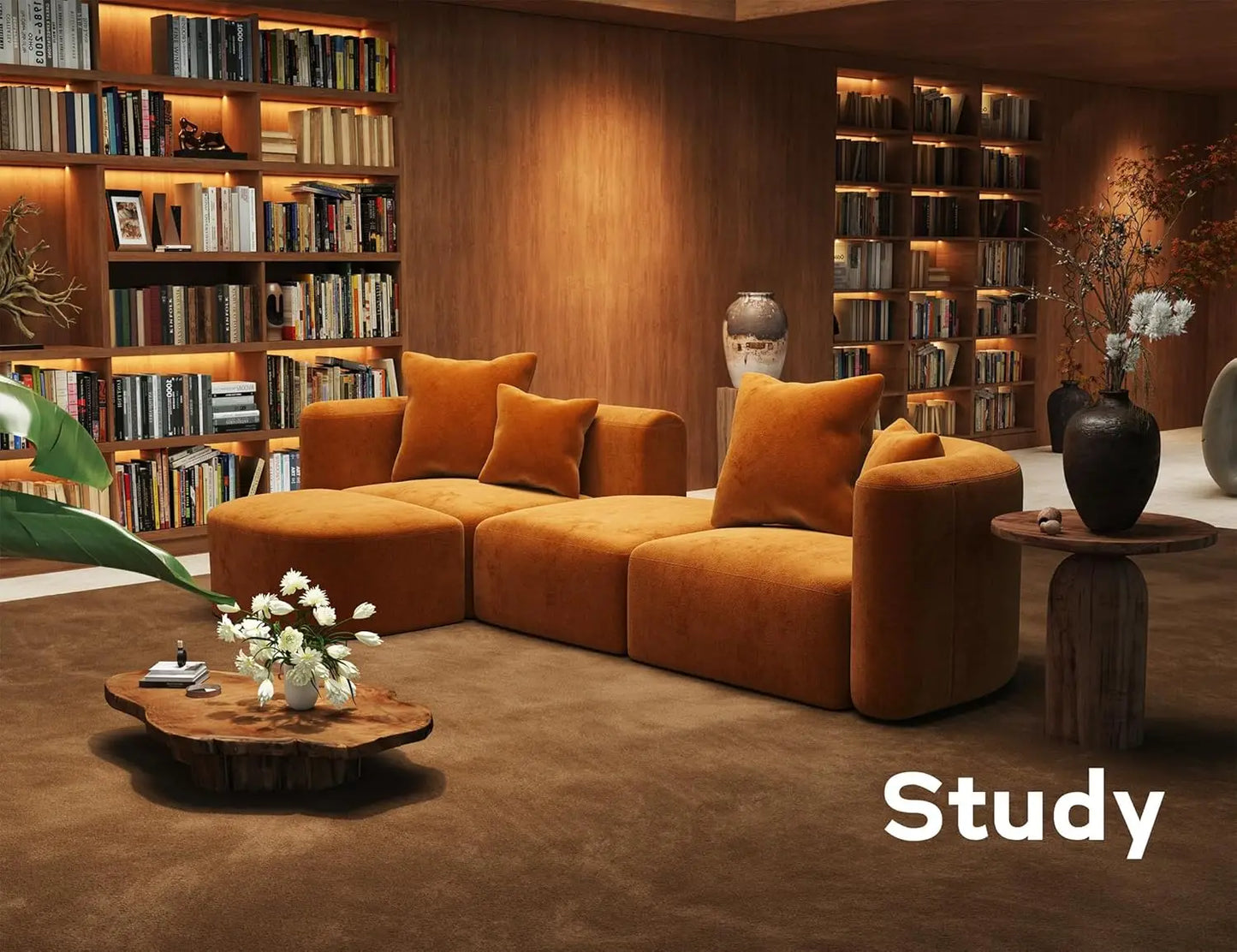 Sectional Couches with Ottoman