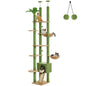 Cat Tree Floor to Ceiling Tower  with Condo, Hammock and Scratching Post