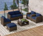 Outdoor Patio Furniture Set, Sectional Sofa, Wicker Rattan Patio Furniture