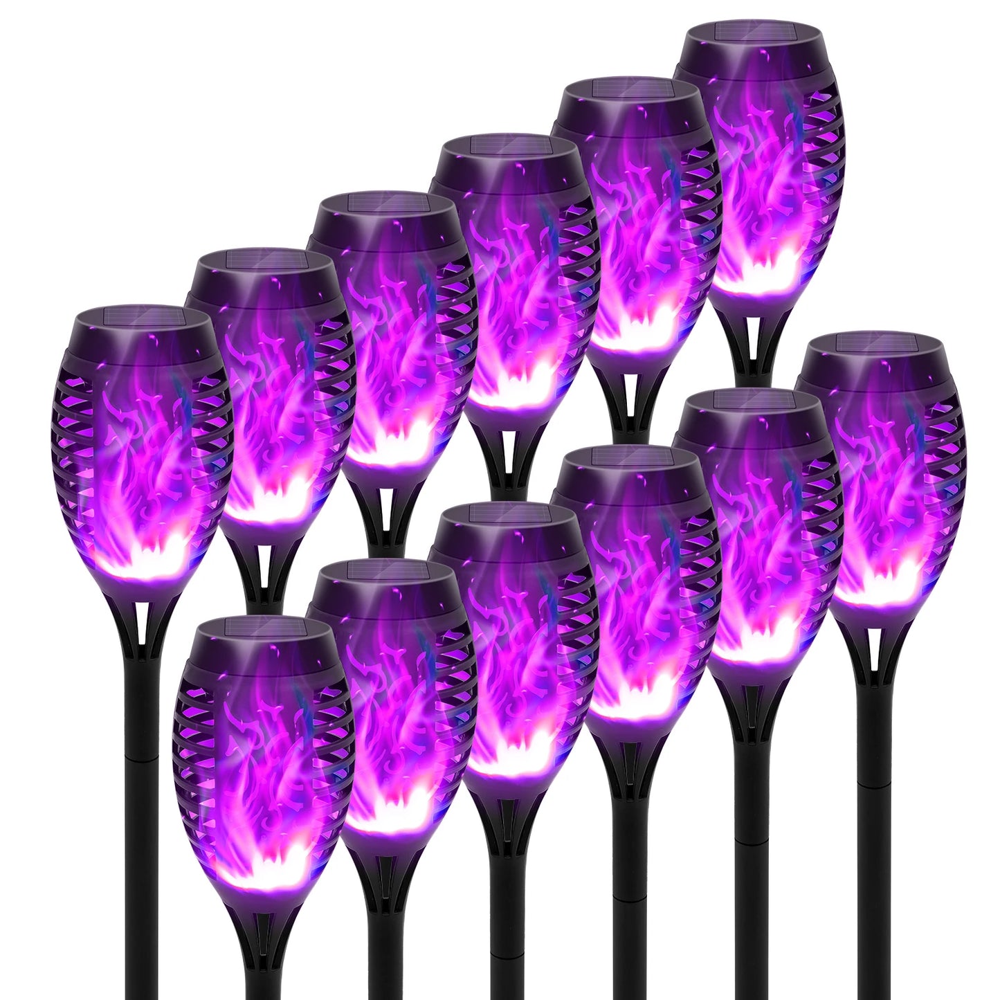 Solar Flame Torch Light LED Flickering Outdoor Night Lamp