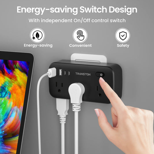 power strip surge protector with  USB-C Fast Charging Ports