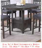 Counter Height Dining Set, Round Table with 4 Side Chairs
