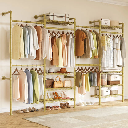 Closet Organizer System with Rods Expandable