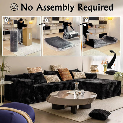 Sectional Couch with L-Shape Chaise
