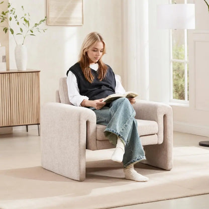 Side Chair, Scandinavian Style, Solid Wood Base